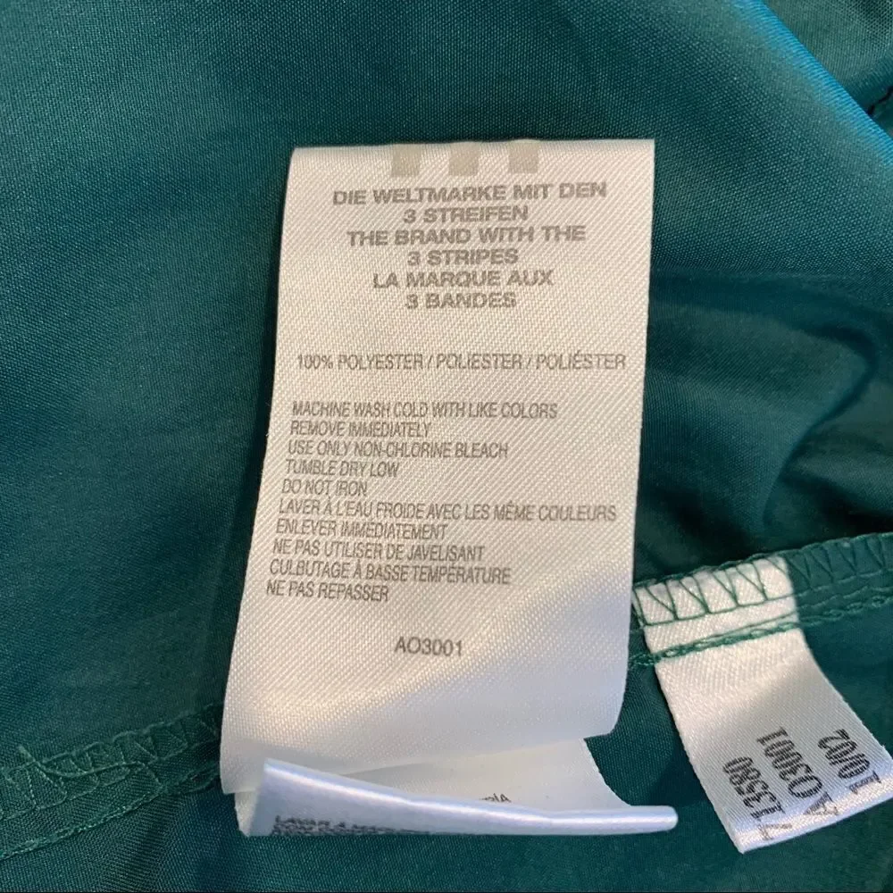 Adidas Pullover Windbreaker Lightweight Jacket Green Size 2XL